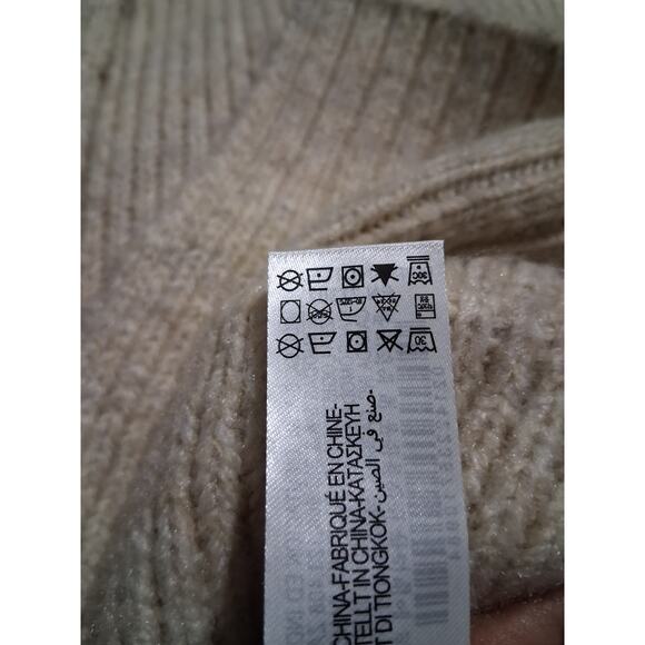 Zara Chunky Cozycore Women's sz M/L Ribbed Grungecore Oversized Button Cardigan - Picture 10 of 12